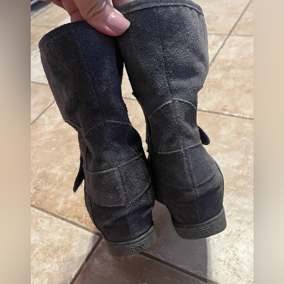 Ash women gray suede fur platform sneaker boots US 6-7 - Picture 7 of 9